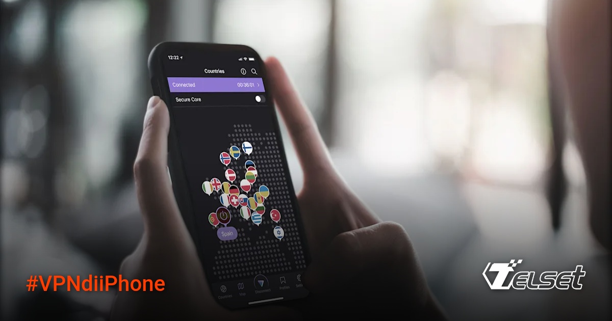 Ilustrasi perlindungan privasi dengan VPN di iPhone