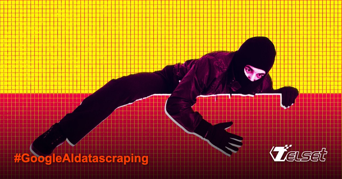 Ilustrasi Google AI scraping data dari situs web
