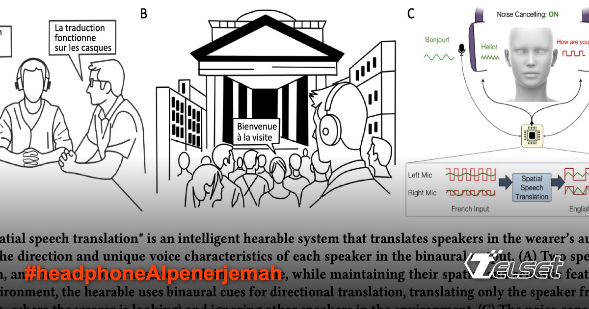Headphone AI menerjemahkan banyak pembicara sekaligus dengan suara asli