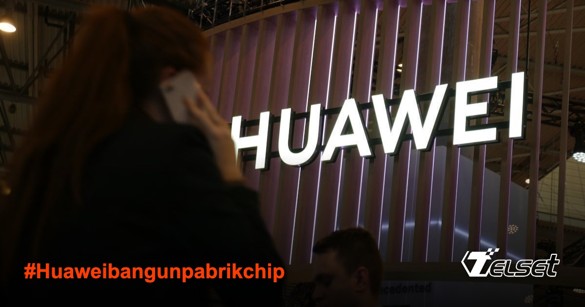 Pabrik Huawei di Shenzhen dengan pencahayaan modern
