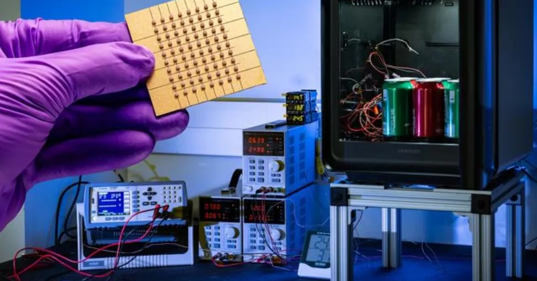 Ilustrasi teknologi pendinginan termoelektrik tanpa refrigeran oleh Samsung dan APL