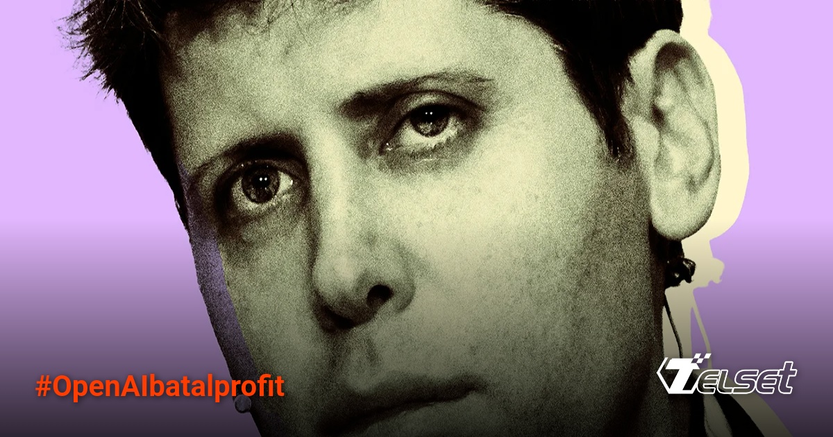 Ilustrasi logo OpenAI dengan latar belakang grafik keuangan