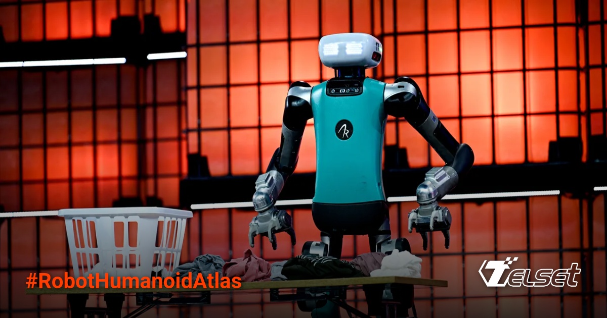 Robot humanoid Atlas Boston Dynamics bekerja di lingkungan pabrik Hyundai