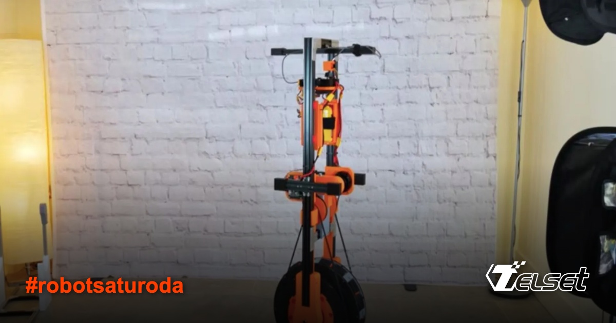 Robot satu roda yang bisa berdiri diam menggunakan komponen 3D printing