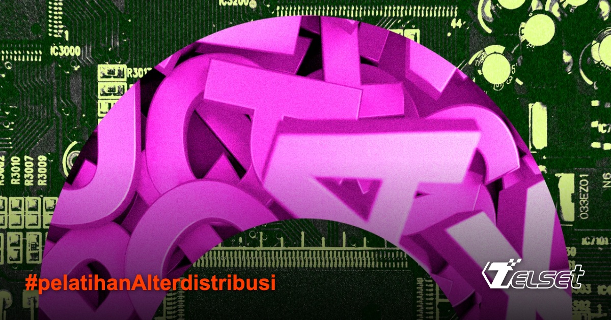 Ilustrasi jaringan komputer global yang terhubung untuk pelatihan AI terdistribusi