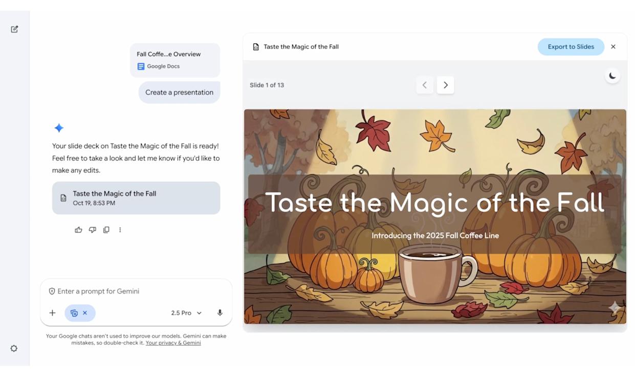 Google Gemini Canvas Bisa Buat Slide Presentasi Otomatis