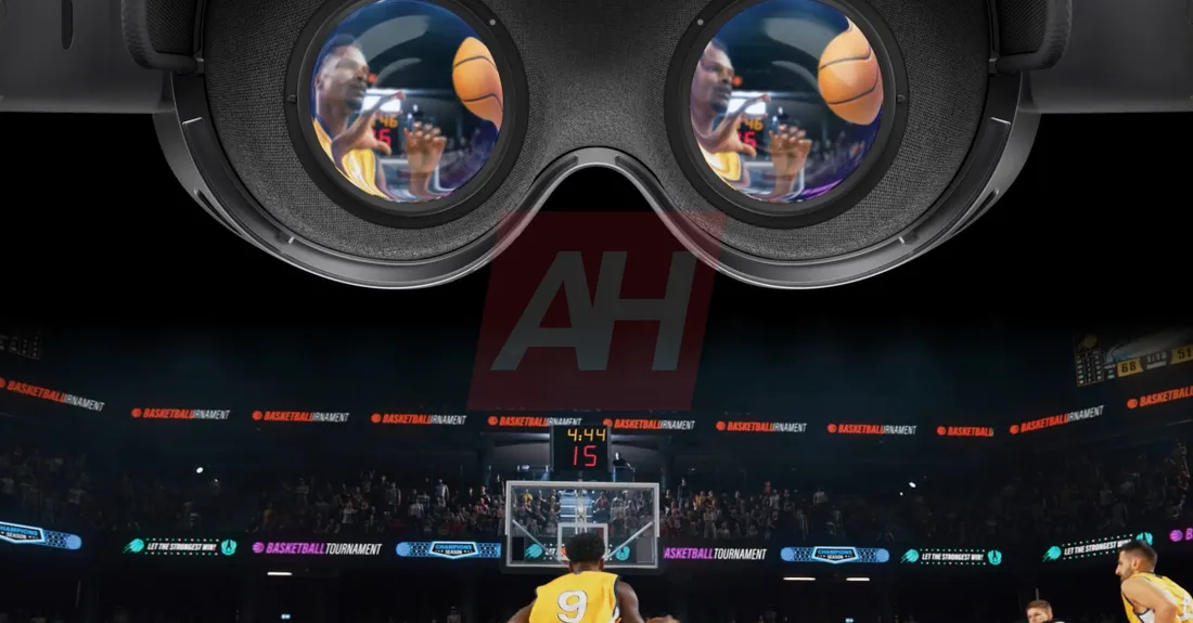 Render bocoran marketing headset Samsung Galaxy XR dengan desain modern dan tali kepala yang dapat disesuaikan