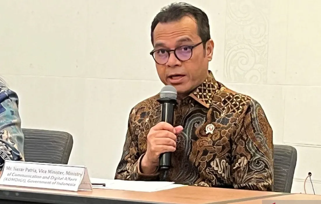 Wamenkomdigi Nezar Patria menjelaskan rancangan Perpres AI yang sudah masuk Setneg.
