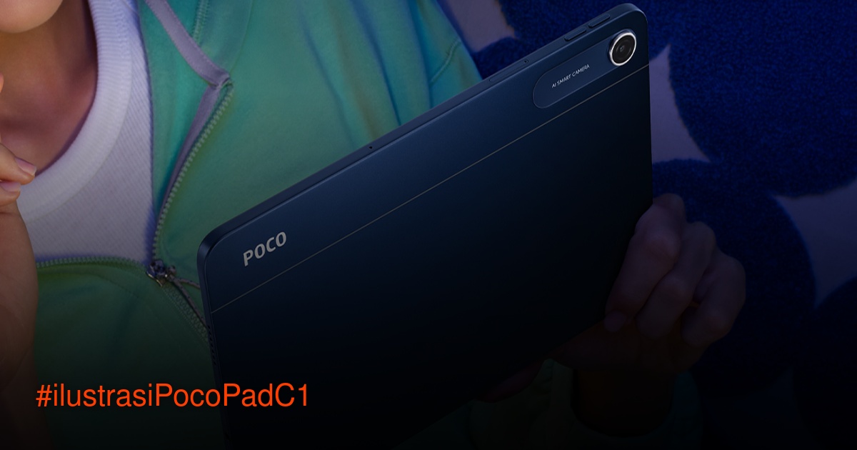 Poco Pad C1 tampak depan dengan layar lebar