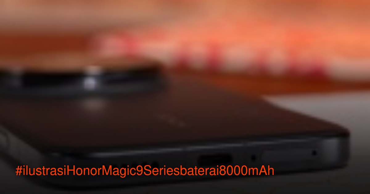 Ilustrasi Honor Magic9 Series dengan baterai 8.000 mAh