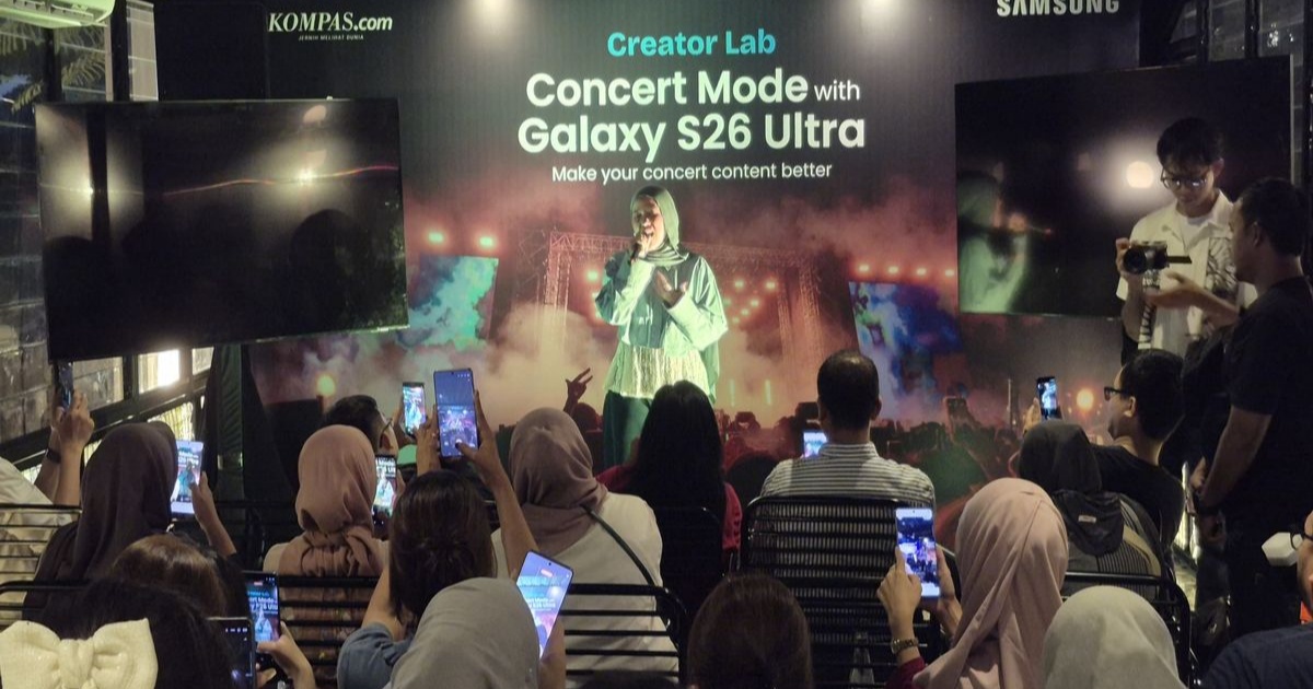 Peserta workshop Creator Lab Concert Mode with Samsung Galaxy S26 Ultra menjajal fitur kamera ponsel