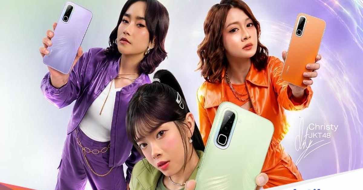 Infinix Hot 70 dengan desain Dynamic Shine dan tiga kamera belakang