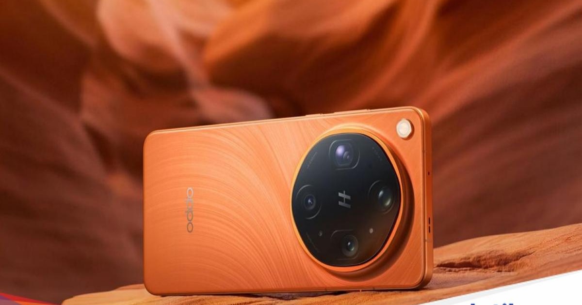OPPO Find X9 Ultra Canyon Orange dengan desain premium dan kamera belakang besar