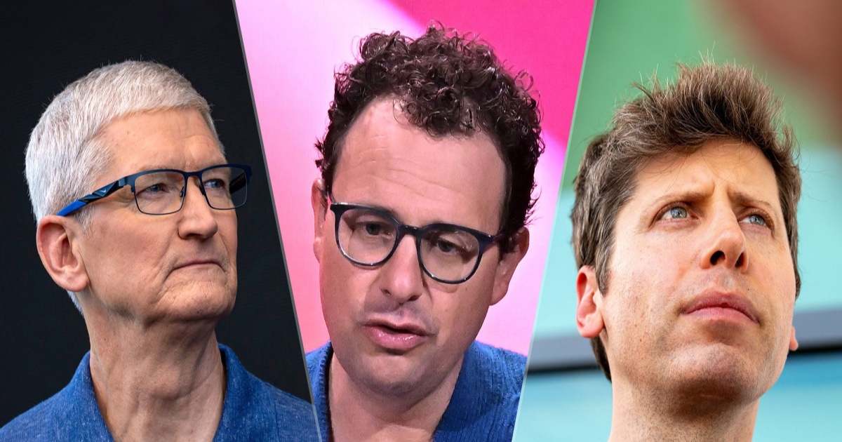 Sam Altman, Dario Amodei, dan Tim Cook dalam satu frame