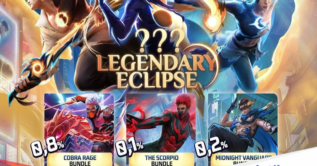 Bundle Legendary Eclipse Free Fire dengan desain futuristik bernuansa gelap