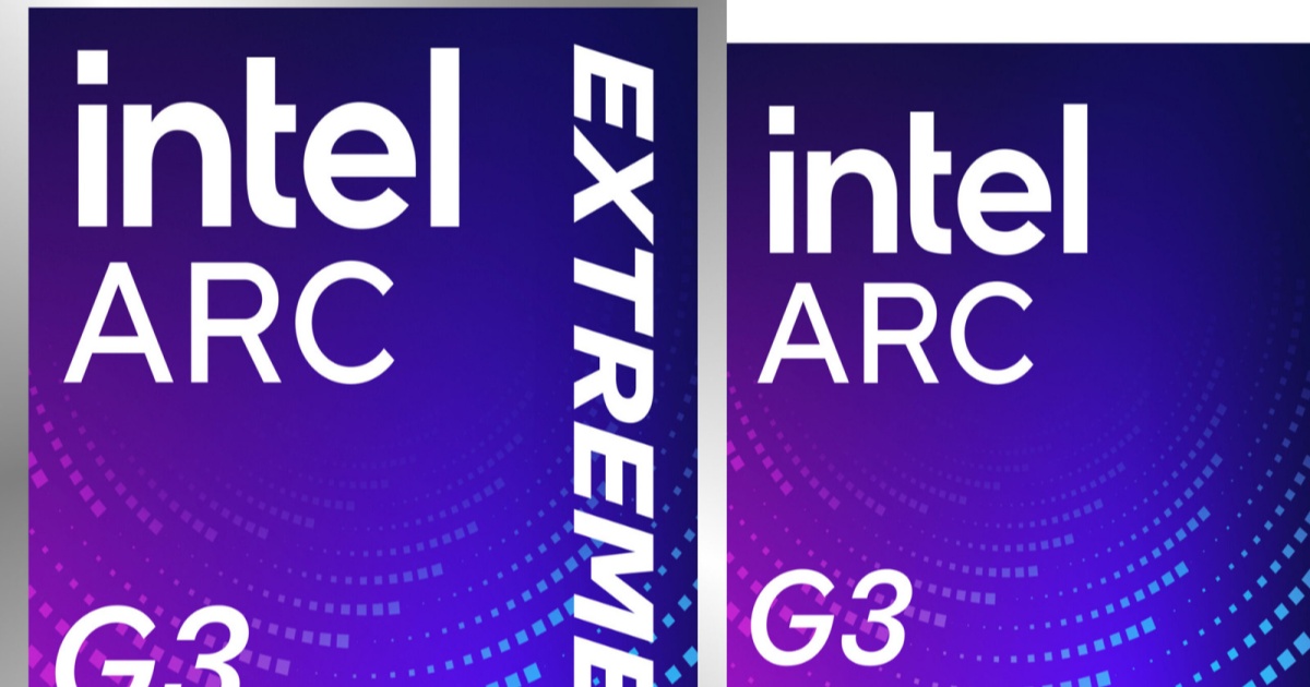 Logo Intel Arc G3 dan G3 Extreme untuk chip handheld gaming