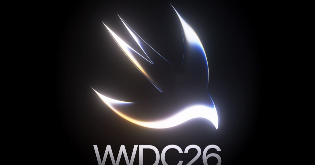 Logo WWDC 2026 Apple dengan latar belakang gradien biru dan ungu
