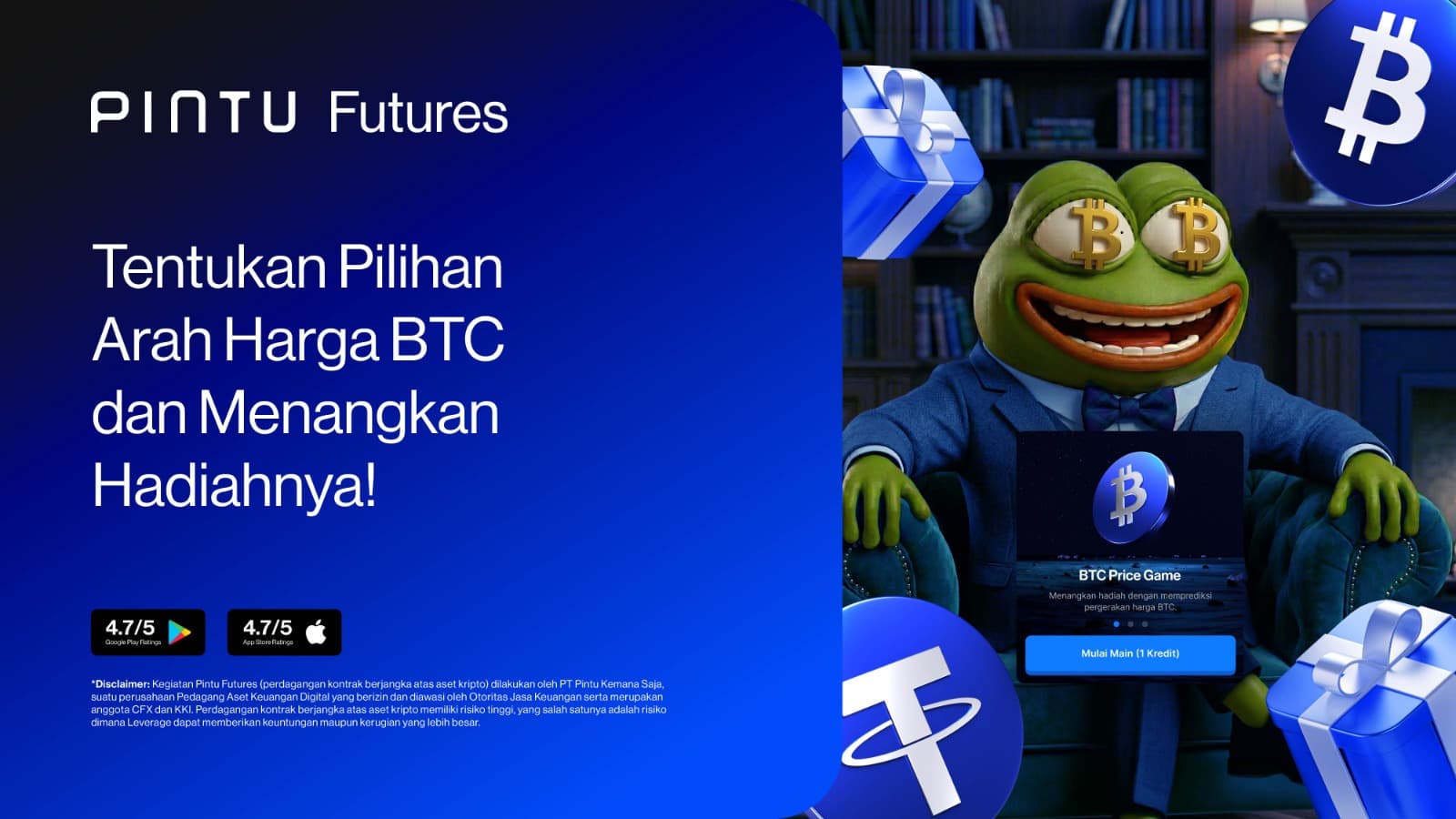 PINTU Luncurkan BTC Price Game, Fitur Tebak Harga Bitcoin Tanpa Risiko
