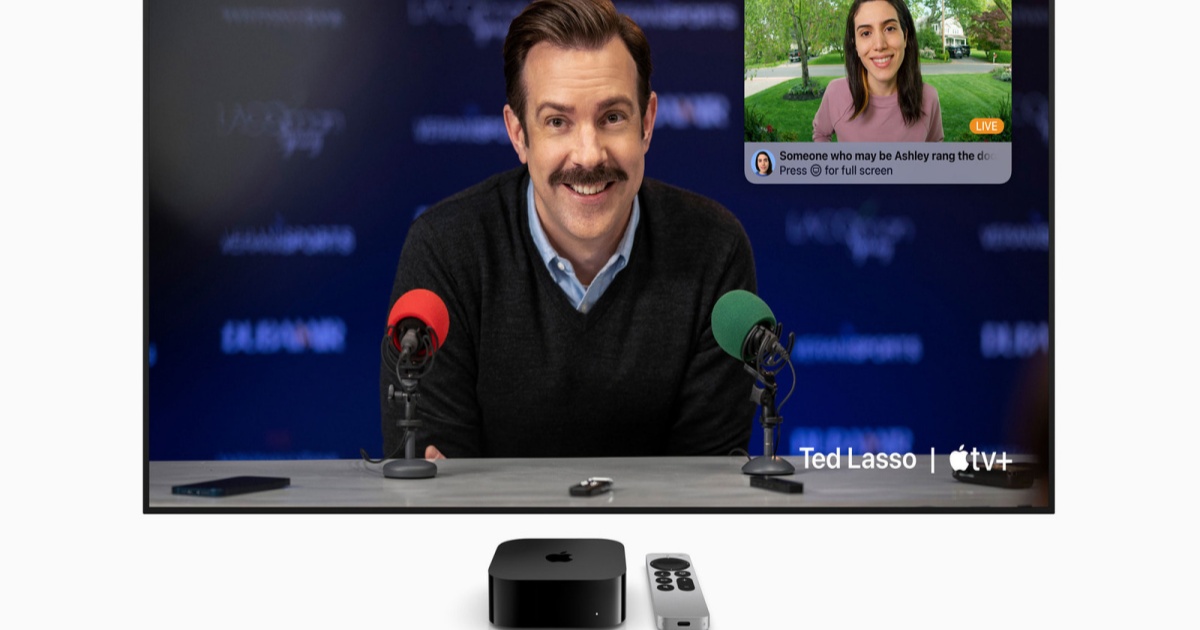 Apple TV 4K menampilkan konten streaming dengan fitur picture-in-picture