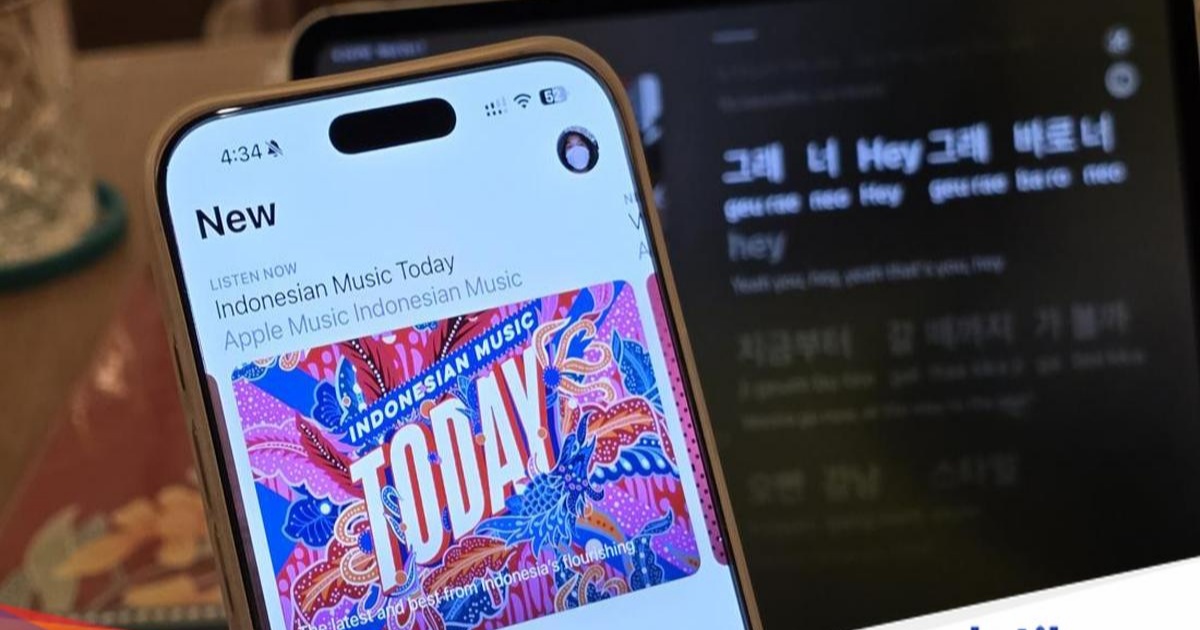 Apple Music tampilan aplikasi streaming musik di perangkat