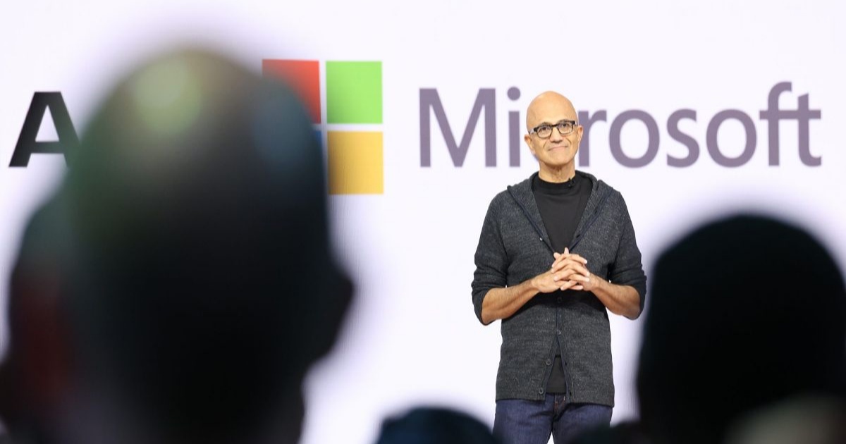 Microsoft Build 2026 keynote stage with AI agent concept