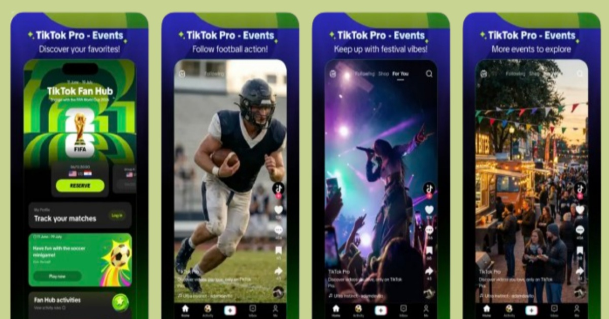 TikTok Pro Events aplikasi baru untuk penggemar Piala Dunia 2026