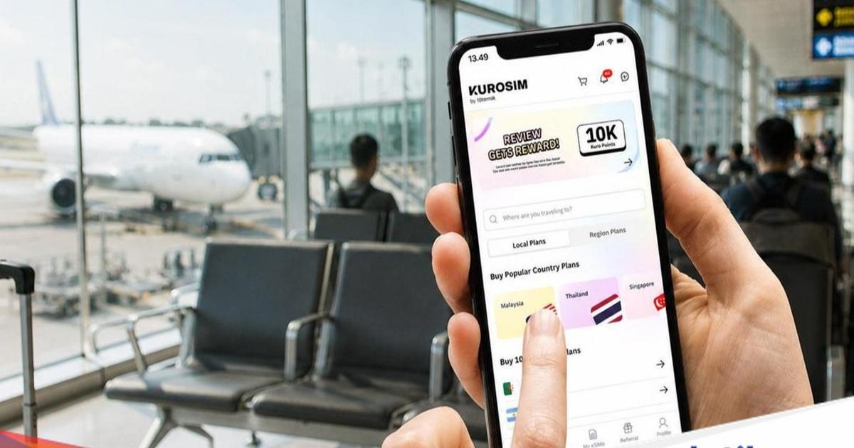 Ilustrasi eSIM Kurosim sebagai solusi internet murah untuk liburan ke Jepang