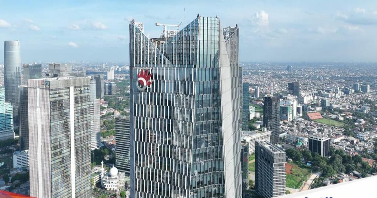 Gedung kantor pusat Telkom Indonesia di Jakarta