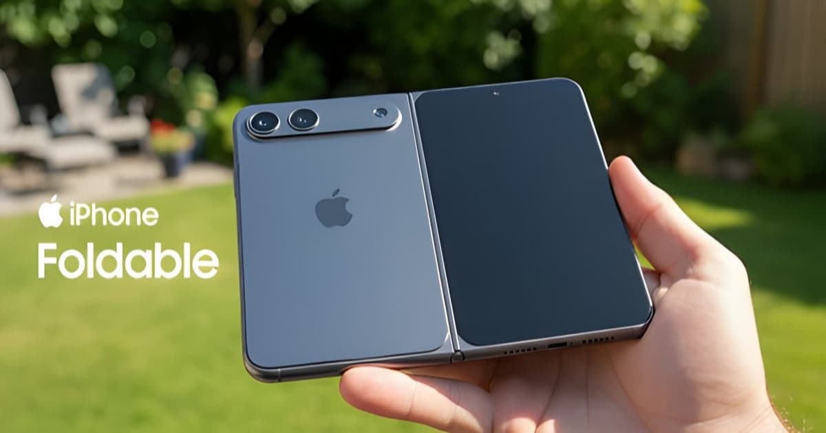 Konsep desain iPhone Ultra dengan layar lipat dan bodi tipis