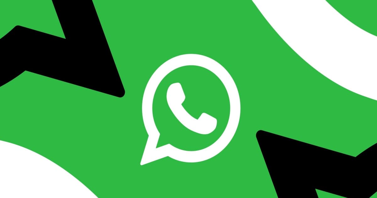 Logo Meta dan WhatsApp dengan latar bendera Uni Eropa simbol regulasi antitrust