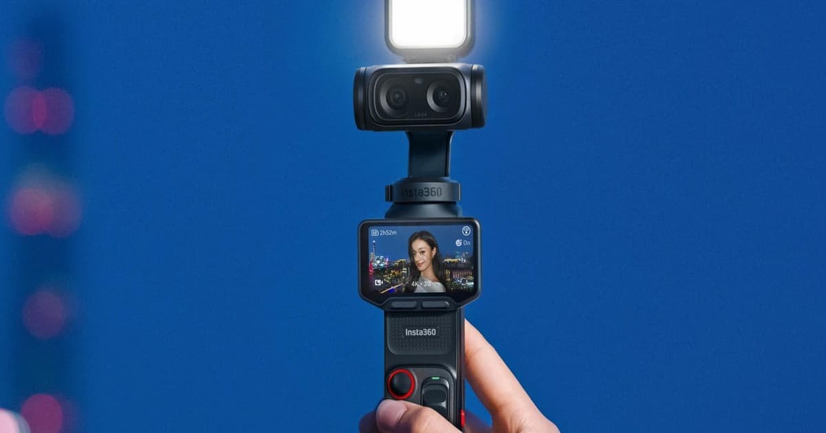 Insta360 Luna Ultra kamera gimbal 8K dengan dual sensor dan layar OLED 2 inci