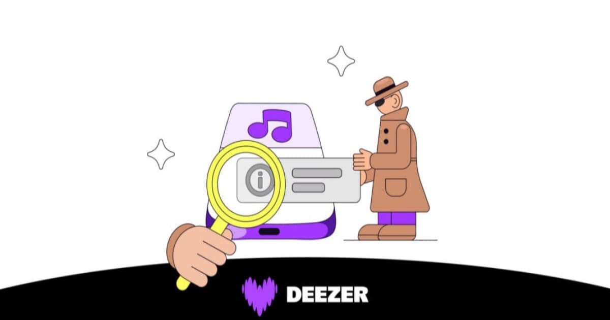 Tampilan antarmuka alat deteksi musik AI Deezer yang kompatibel dengan berbagai platform streaming
