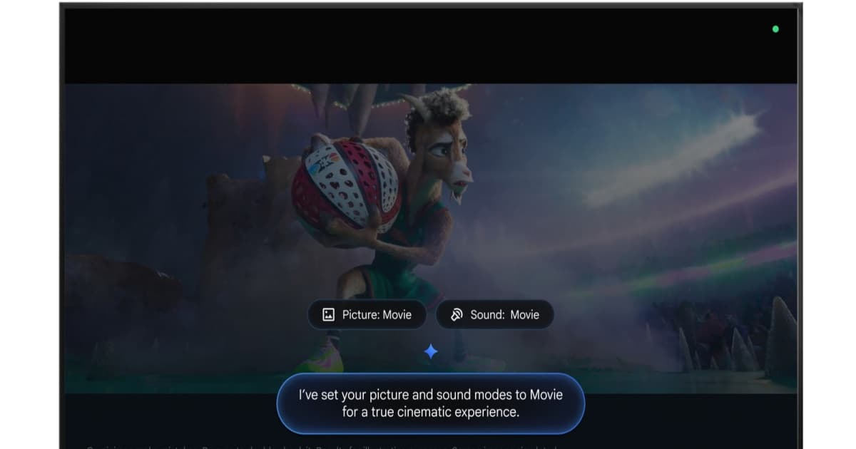 Google TV Gemini settings feature on a TCL TV
