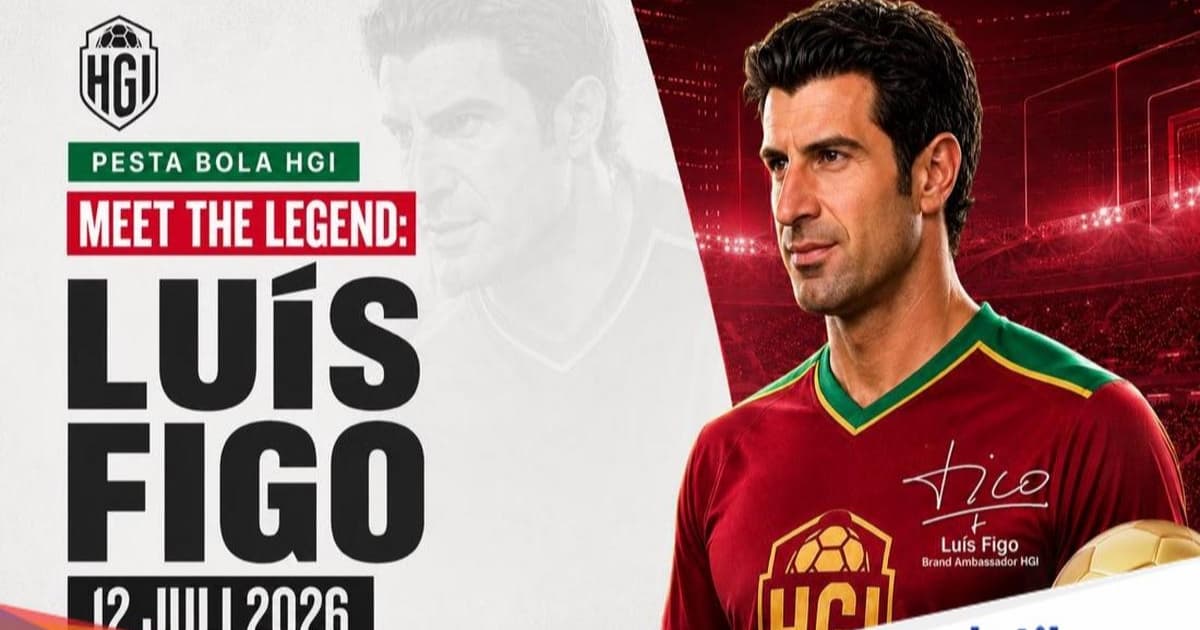 Luis Figo tersenyum resmi menjadi Global Brand Ambassador Higgs Games Island