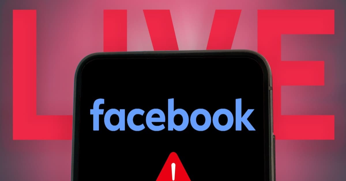 Ilustrasi layar ponsel dan laptop yang menampilkan logo Facebook dan Facebook Messenger bersebelahan, menggambarkan gangguan layanan Meta