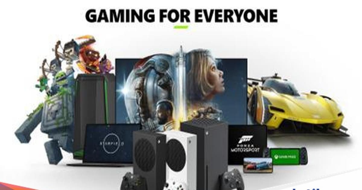 Logo Xbox Game Pass dengan latar belakang gelap
