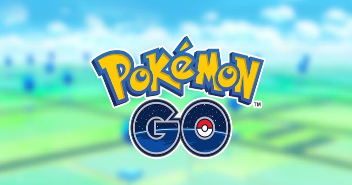 Ilustrasi logo Pokemon Go dengan latar belakang kabur menunjukkan gim mobile populer.