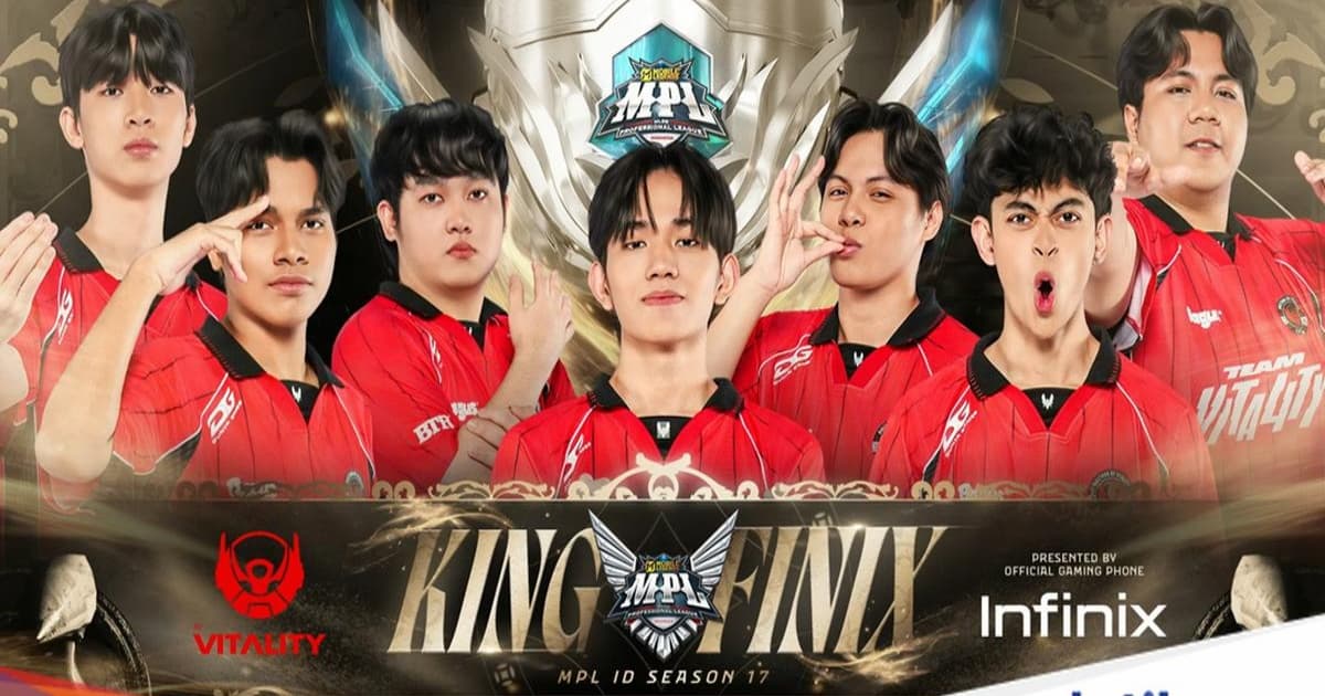 Tim Bigetron by Vitality merayakan kemenangan sebagai juara MPL ID S17 setelah mengalahkan Onic di Grand Final.
