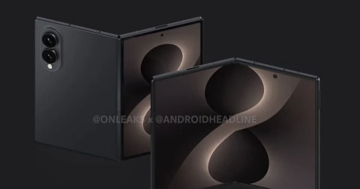 Render Galaxy Z Fold Wide tanpa lipatan layar