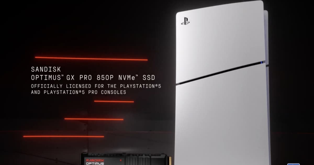 SSD SanDisk Optimus GX Pro 850P 8TB untuk PS5 dengan heatsink