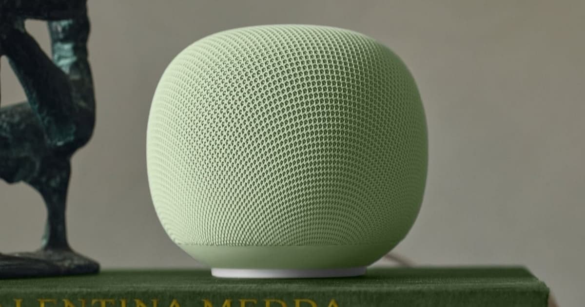 Google Home Speaker dengan cincin cahaya dan empat pilihan warna Hazel, Porcelain, Jade, dan Berry