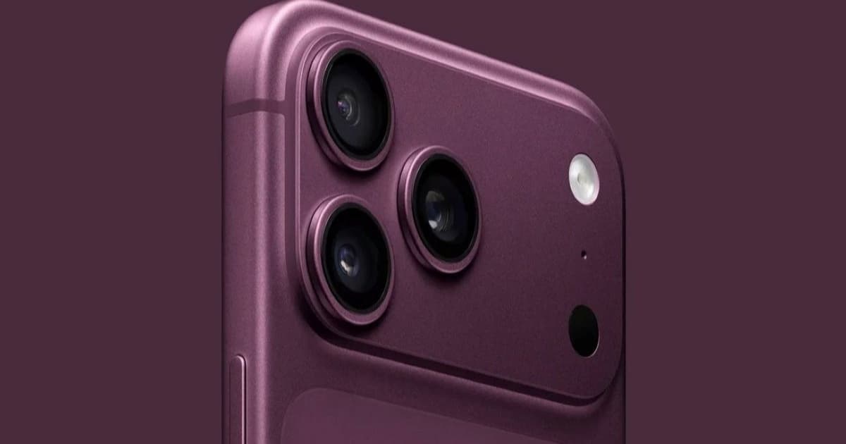 Render iPhone 18 Pro dengan warna ungu metalik