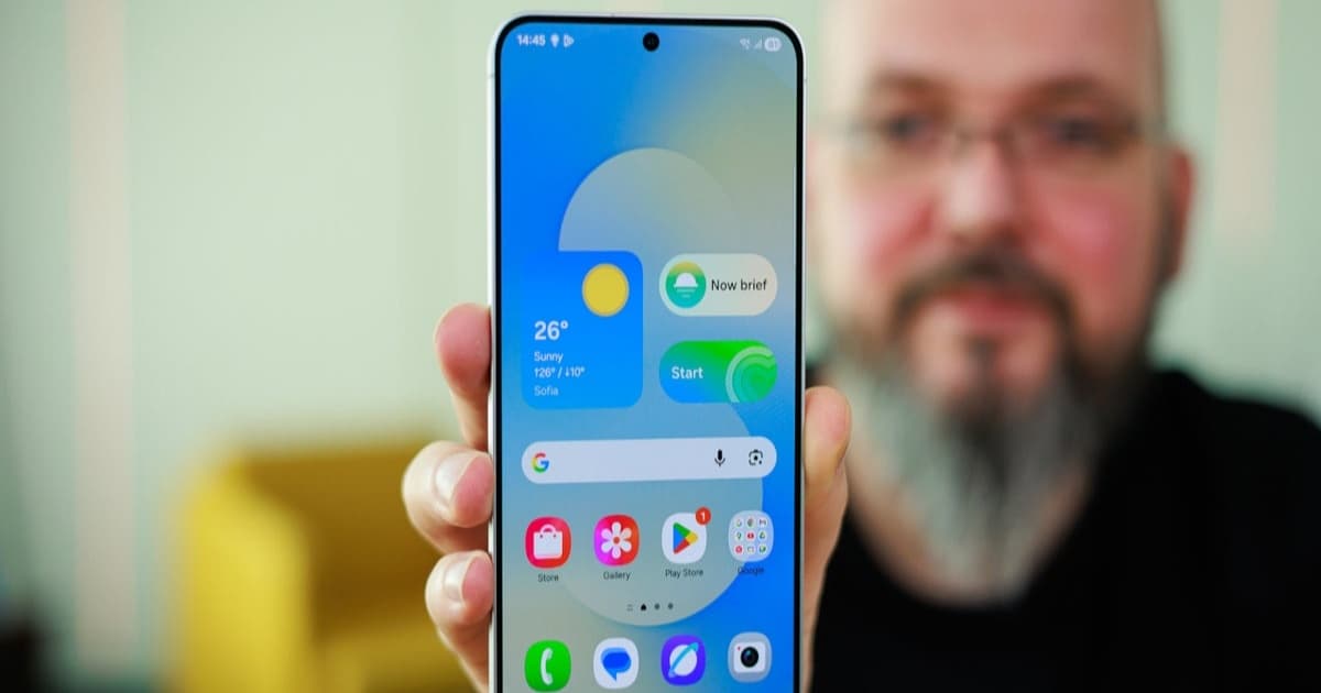 Ilustrasi Samsung Galaxy S26 FE dengan layar dan modul kamera belakang