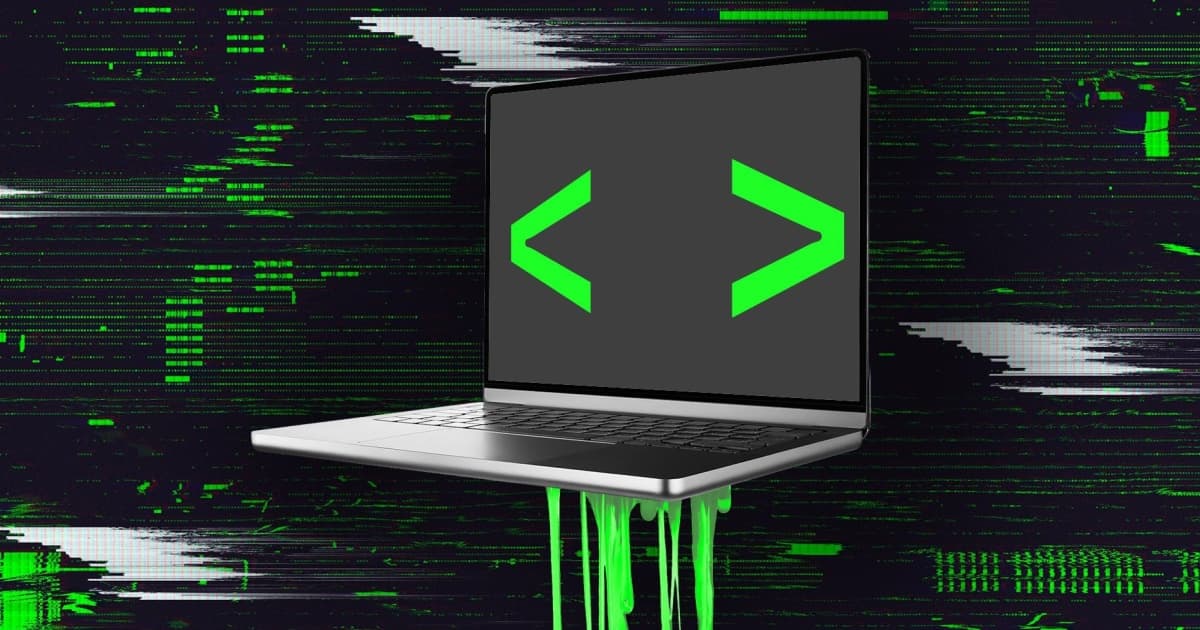 Ilustrasi ancaman keamanan vibe coding dengan ikon kunci dan database terbuka