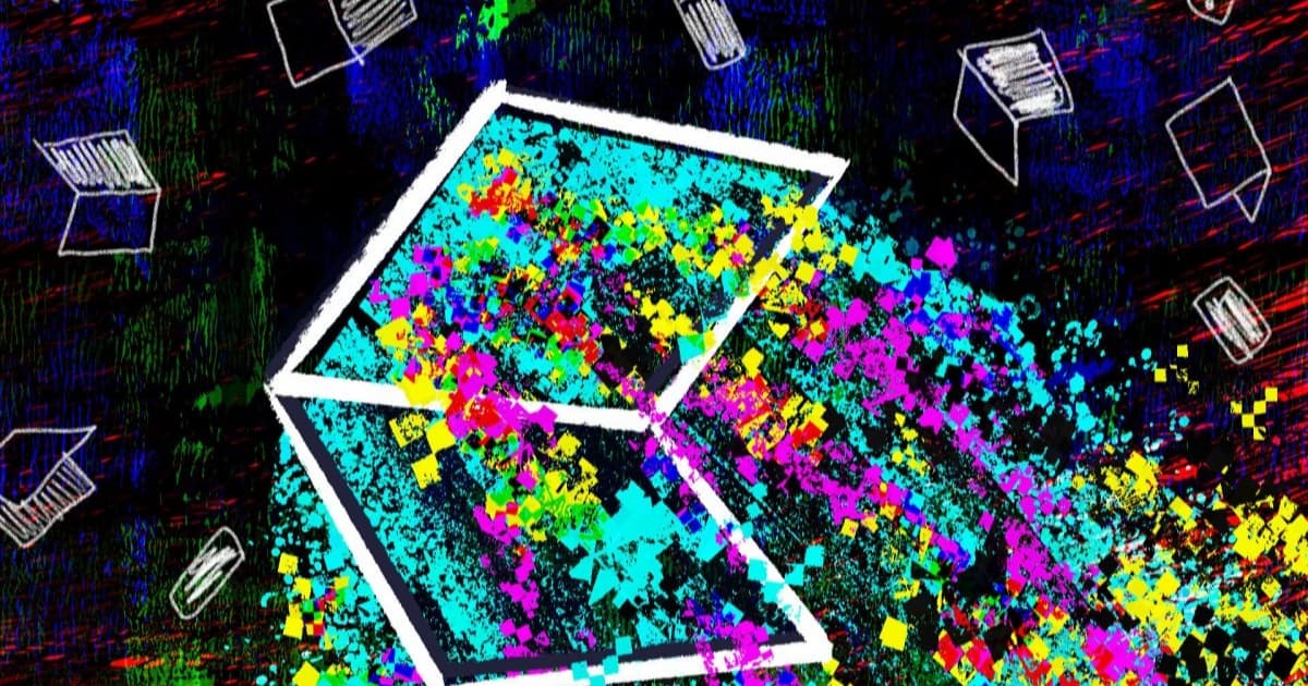 Ilustrasi serangan siber peretasan data Klue dengan latar kode program dan jaringan komputer