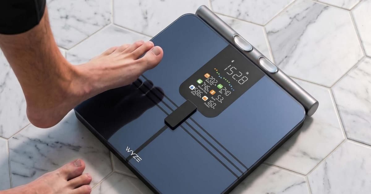 Wyze Scale BodyScan dengan pegangan teleskopik untuk analisis komposisi tubuh