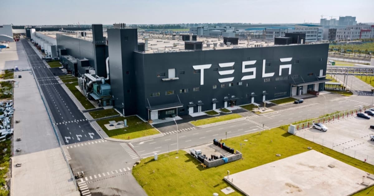 Gambar representasional Gigafactory 3 Tesla di Shanghai