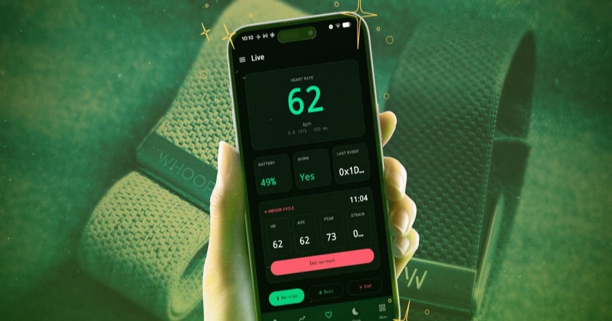 Tampilan aplikasi Noop yang merupakan aplikasi Whoop alternatif buatan pengembang independen