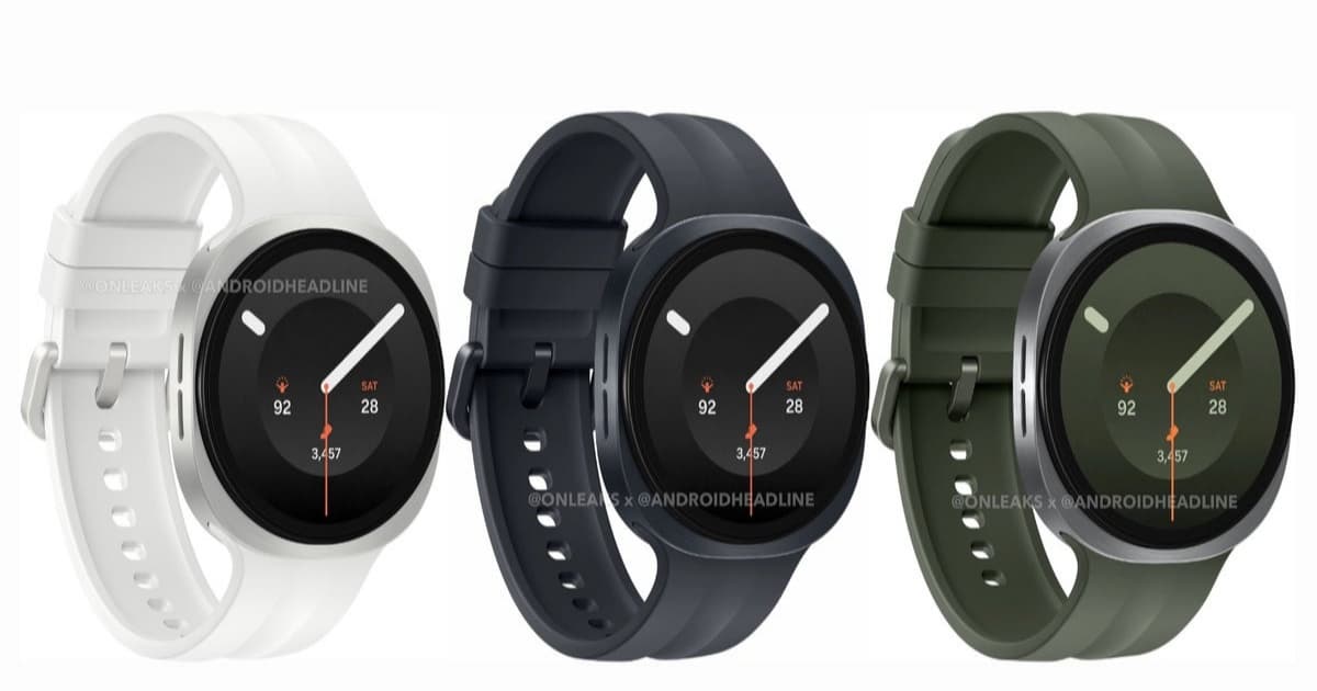 Render bocoran Galaxy Watch 9 dan Galaxy Watch Ultra 2 dengan tiga pilihan warna.