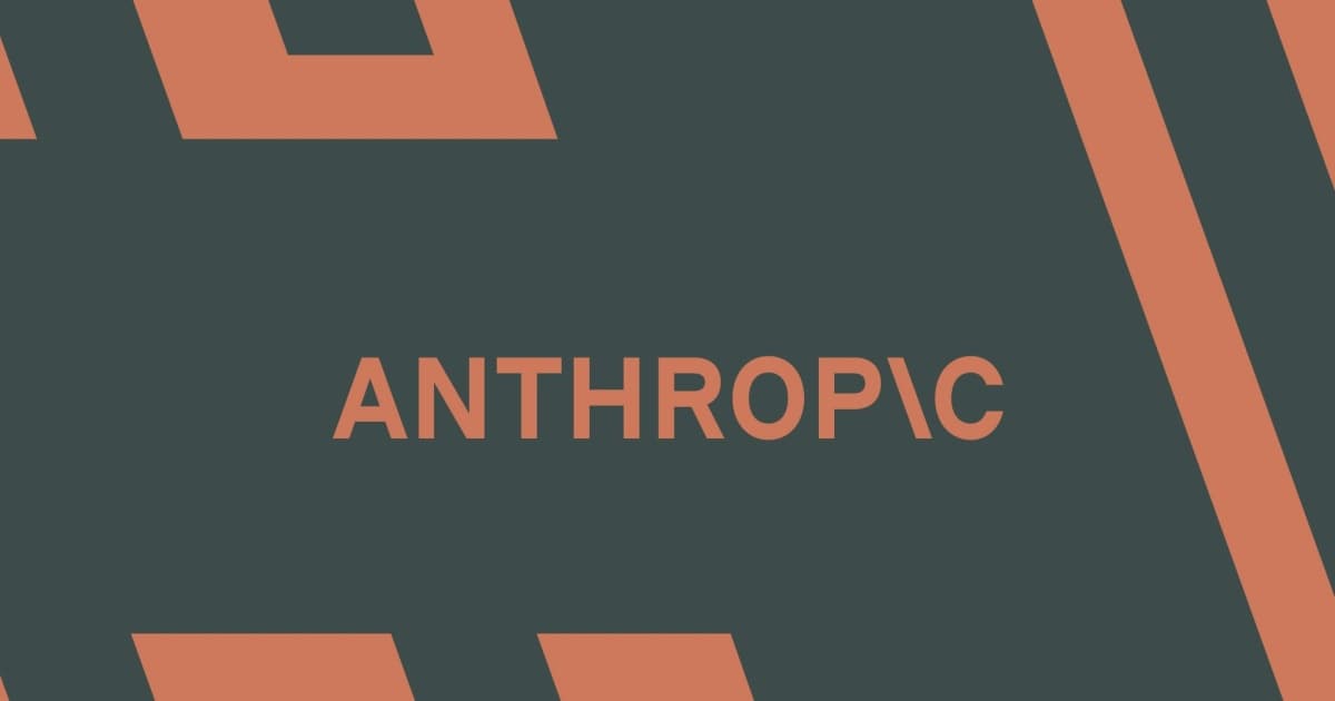 Ilustrasi logo Anthropic dengan latar belakang garis-garis kode pemrograman dan simbol keamanan siber